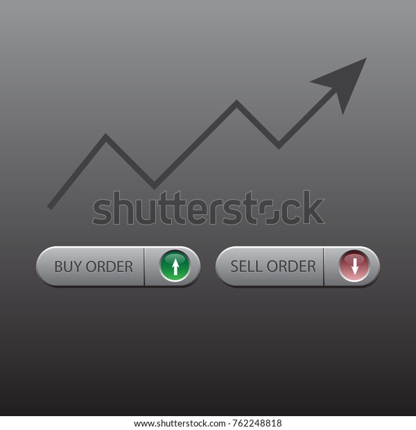 Buy Sell Order Realistic Button Forex Stock Vector Royalty Free - 
