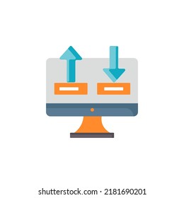 Buy and sell Stock icon flat style design. Buy and sell Stock icon vector illustration isolated on white background.