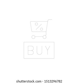buy, shopping, bag line icon. Elements of black friday and sales icon. Premium quality graphic design icon. Can be used for web, logo, mobile app, UI, UX