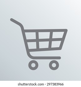 buy, shopping cart flat vector icon