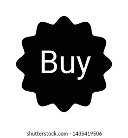 buy sticker glyph flat vector icon