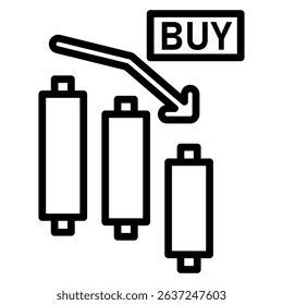 buy stock icon Simple thin line stroke