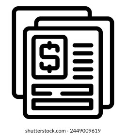 Kaufen Sie Abonnement-Symbol Gliederung Vektorgrafik. Paket. Gebührenzahlung