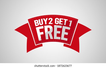 Buy two get one free promotion banner