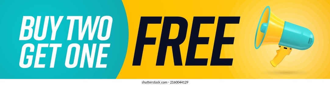 Buy Two Get One Free Sale Stock Vector Royalty Free 2160044129