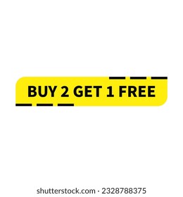 Buy Two Get One Free In Yellow Color Rectangle Shape For Advertisement Sale
