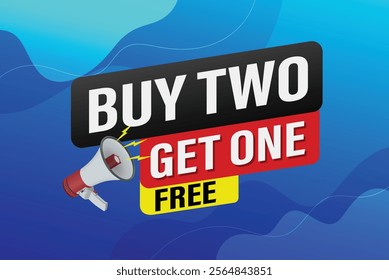 buy two get one free buy now poster banner graphic design icon logo sign symbol social media website coupon

