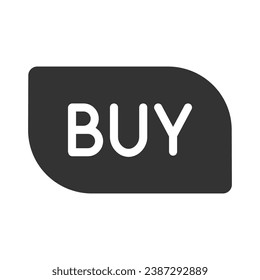 buy vector icon. buy button for black friday sales company. glyph icon for web and ui isolated on white background