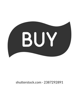 buy vector icon. buy button for black friday sales company. glyph icon for web and ui isolated on white background