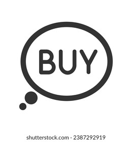 buy vector icon. buy button for black friday sales company. glyph icon for web and ui isolated on white background