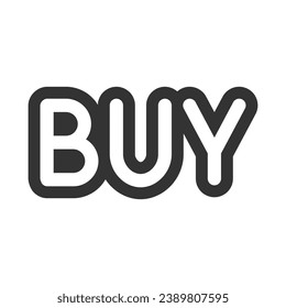 buy vector icon. buy button for black friday sales company. glyph icon for web and ui isolated on white background