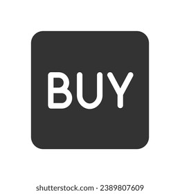 buy vector icon. buy button for black friday sales company. glyph icon for web and ui isolated on white background