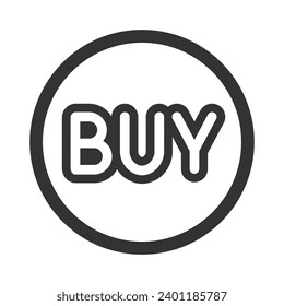 buy vector icon. buy button for black friday sales company. glyph icon for web and ui isolated on white background