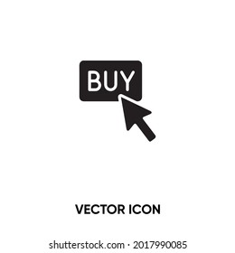Kaufen Sie Vektorsymbol. Moderne, einfache flache Vektorgrafik für Website oder mobile App.Kaufen Button Symbol, Logo-Illustration. Pixel perfekte Vektorgrafik	