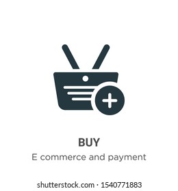 Buy vector icon on white background. Flat vector buy icon symbol sign from modern e commerce and payment collection for mobile concept and web apps design.