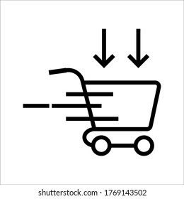 Buy vector icon, online payment symbol on white background