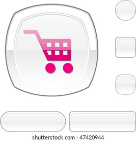 Buy white buttons. Vector illustration.
