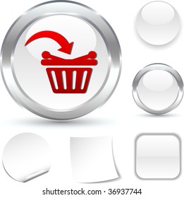 Compra un icono blanco. Ilustración vectorial.