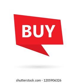 buy word on a speach bubble- vector illustration
