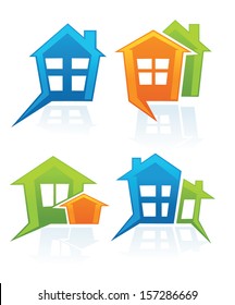 buy your own home, vector collection of property symbols and icons