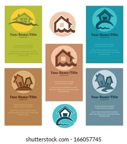 buy your own home, vector collection property and real estate business cards
