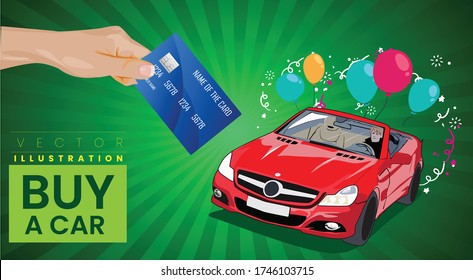 Buy Your own New Car vector concept no reference used