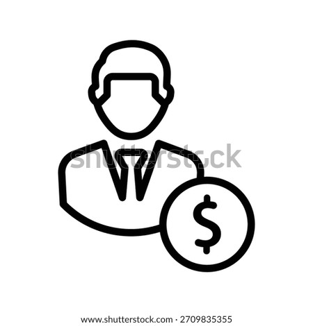 Buyer account icon, Line Vector graphics