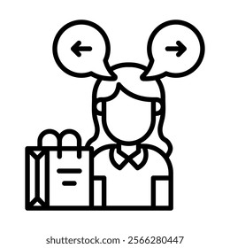 Buyer Behavior icon line vector illustration