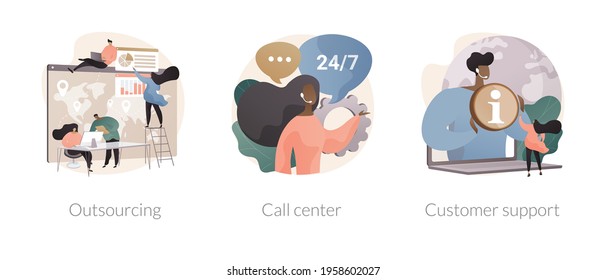 Buyer helpline abstract concept vector illustrations.