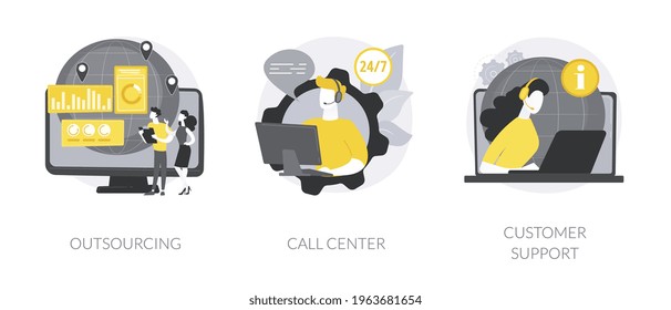 Buyer helpline abstract concept vector illustrations.