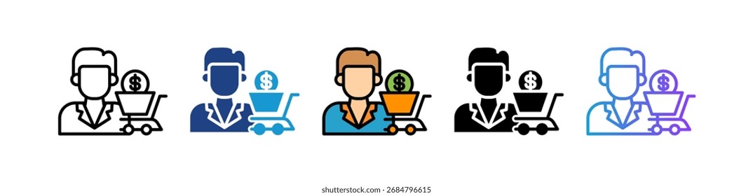 Buyer Icon Multiple Vector Illustration