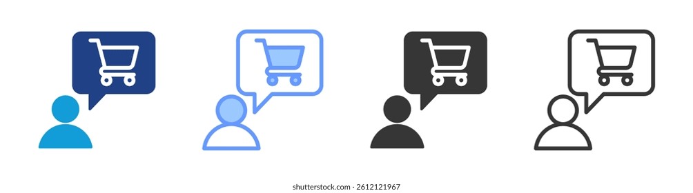Buyer icon set multiple style collection