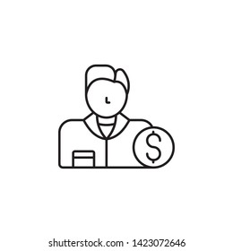 buyer icon. Simple thin line, outline vector of Real Estate icons for UI and UX, website or mobile application