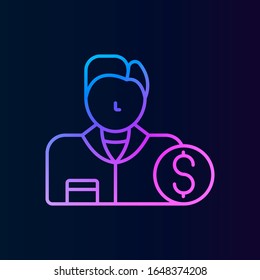 Buyer icon. Simple thin line, outline vector of real estate icons for ui and ux, website or mobile application