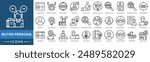 Buyer Persona icon set. Customer Profile, Persona Development, Target Audience, Buyer Profile, Ideal Customer, Market Segmentation, Audience Analysis and Customer Persona