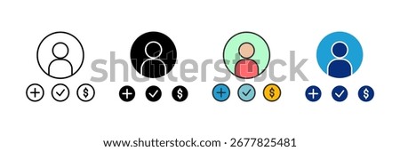 Buyer Persona Icon Set Multiple Style Collection
