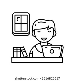 Buyer Persona Outline Icon, Vector illustration