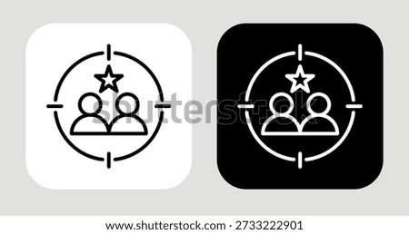 Buyer Priority Icon In Black and White Line Style