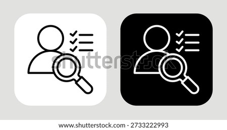 Buyer Specific Icon In Black and White Line Style