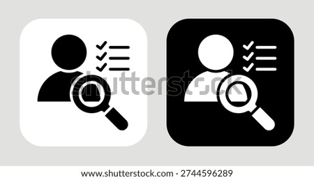 Buyer Specific Icon In Black and White Glyph Style