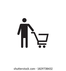 plantilla de diseño de icono de vector de comprador