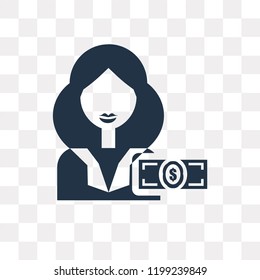 Buyer vector icon isolated on transparent background, Buyer transparency concept can be used web and mobile