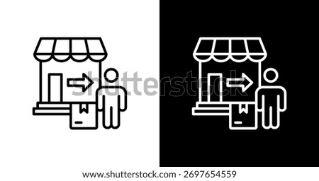 Buyer White Icon Set Design