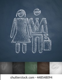 buyers icon. Hand drawn vector illustration