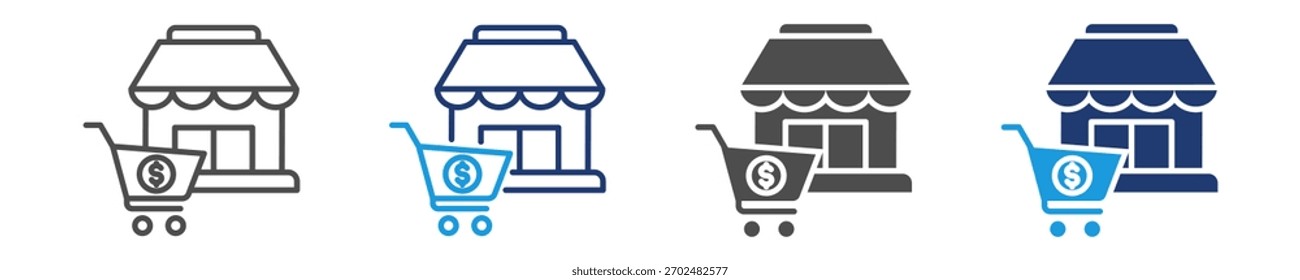 ícone compradores definir vários estilos