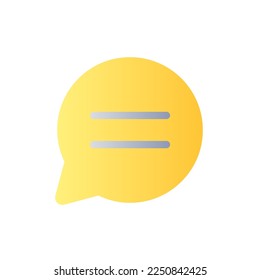 Buyer-to-seller chat flat gradient color ui icon. Real-time communication. Live conversation. Simple filled pictogram. GUI, UX design for mobile application. Vector isolated RGB illustration