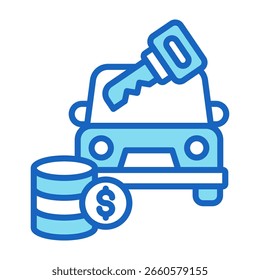 Compra de Car Icon Blue Ilustración vectorial