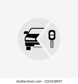 Buying car icon. Car leasing symbol. Flat design. Stock - Vector illustration