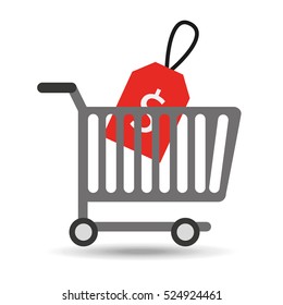 buying cart sale money design vector illustration eps 10