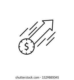 Buying, dollar, arrow icon. Element of consumer behavior for mobile concept and web apps icon